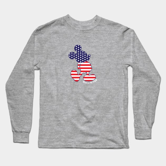 Born in the USA Long Sleeve T-Shirt by tinkermamadesigns